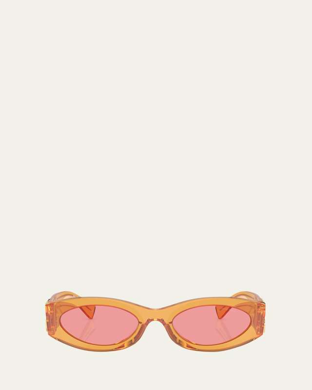 Logo Oval Acetate Sunglasses